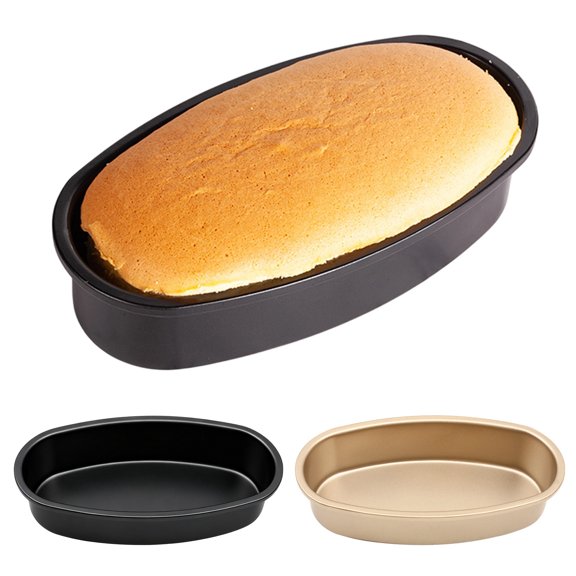 KGJQ Nonstick Bread Mold Carbon Steel Oval Baking Pan Reusable Cake Mould for Cheesecake Desserts Chocolates Puddings Home Kitchen Bakery