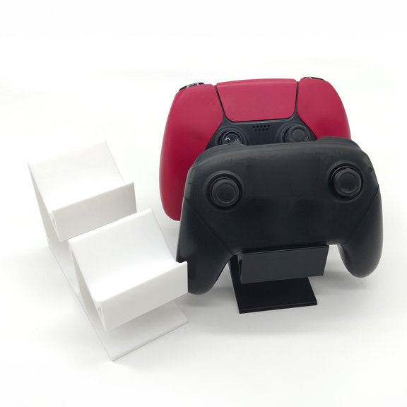 KGJQ Portable Desktop Controller Holder, 3D Printed Gaming Controller Display Stand Fits 2 Controllers, Universal Storage Organizer, Gifts for Gamers