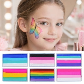 KGJQ Rainbow Face Body Paint Pigment, Highly Pigmented Watercolor Paint for Parties, Long Lasting Paint for Face & Body Makeup