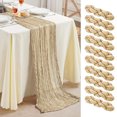 thumbnail image 1 of KGJQ Rustic Cheesecloth Table Runner, Wedding Table Runner, Sheer Boho Table Runner for Bridal Shower Baby Shower, 1 of 8
