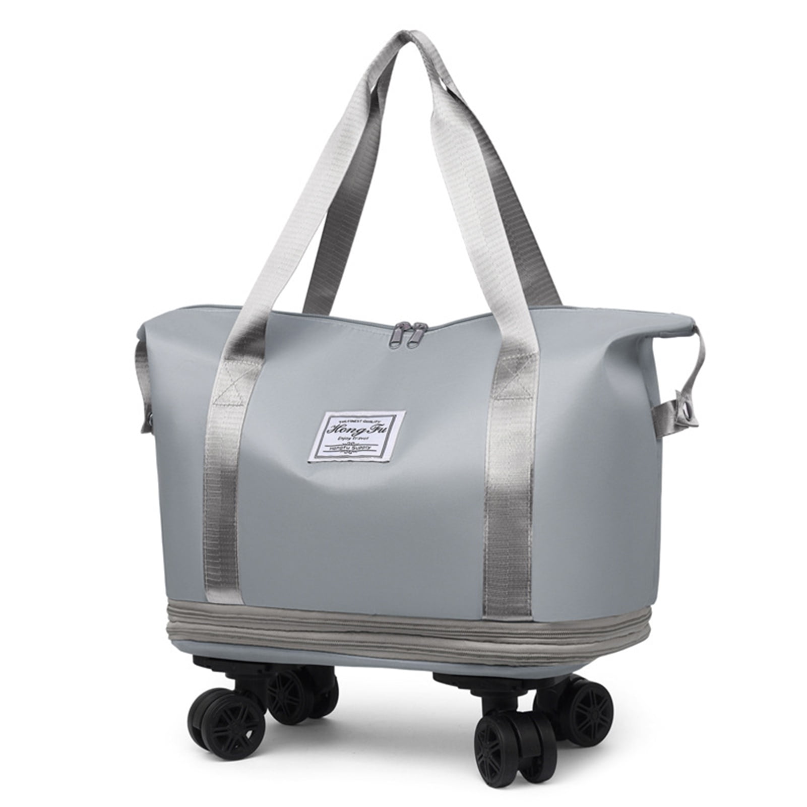 KGJQ Travel Duffel Bag for Women, Rolling Duffle Bag, Expandable Foldable Carry On, Large Weekend Bag with Spinner Wheels, 36-55L