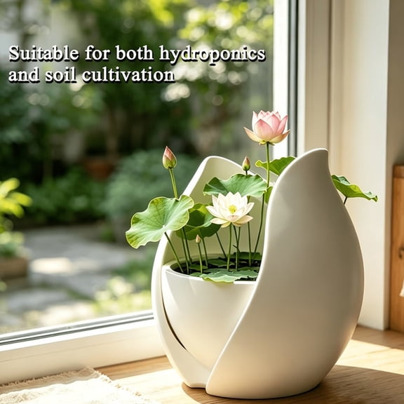 KGJQ Tulip Flower Shape Planter, 3D Printed Decorative Flower Pot, Modern Minimalist Plant Container for Home Office Desk Decor