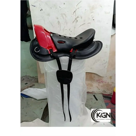 KGN International Sport Synthetic Horse Saddle, Black 15"