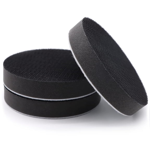 KGOJDYNFYSL 3 Pack Interface Pads, 5 Inch Hook and Loop Soft Density Sponge Cushion Buffer Backing Pad, Foam Sanding Interface Pads for Orbital Sander Automotive Woodworking Polishing