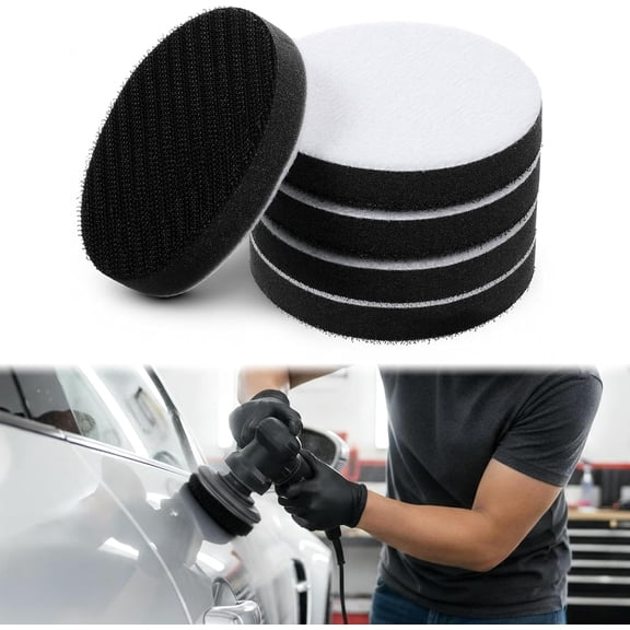 KGOJDYNFYSL 4 Pack 3 Inch Foam Interface Pad Hook and Loop Soft Sponge Cushion Buffer Pad 75mm Orbital Sander Pads Replacement Soft Sponges Cushion Buffer Backing Pads for Polishing and Buffing