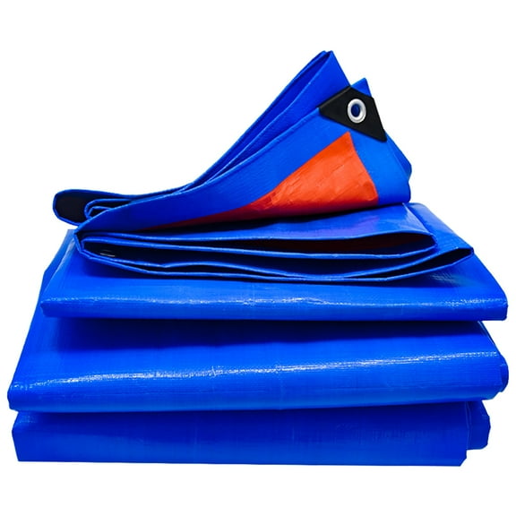 KGOTA 2x2/3/4M Heavy Duty Blue Tarps Waterproof Tear Resistance Tarpaulin Cover Multi Purpose Thick Tarp Cover Construction Rain Shelter Outdoor Camping Use