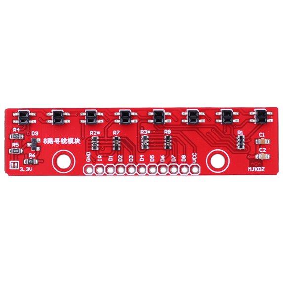 KGOTA 3.3V-5V Tracking Sensor Module 8 Channel Line Follower Infrared Detection Sensor Pcb 8Bit Detector Hunt Board for Laboratories/smart Cars/robot
