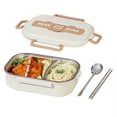 thumbnail image 1 of KGOTA 304 Stainless Steel Bento Boxes Thermal Lunch Cases Tableware (2 Grid Lunch Box), 1 of 9