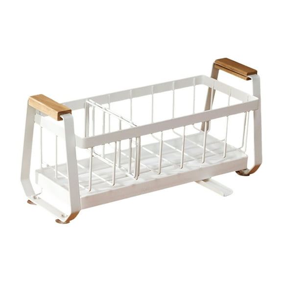 LALA Sponge Holder for Kitchen Sink, Sink Caddy Organizer with High Brush Holder, Kitchen Countertop Organizers and Storage Essentials, Rustproof 304 Stainless Steel, Soap Dispenser Organize