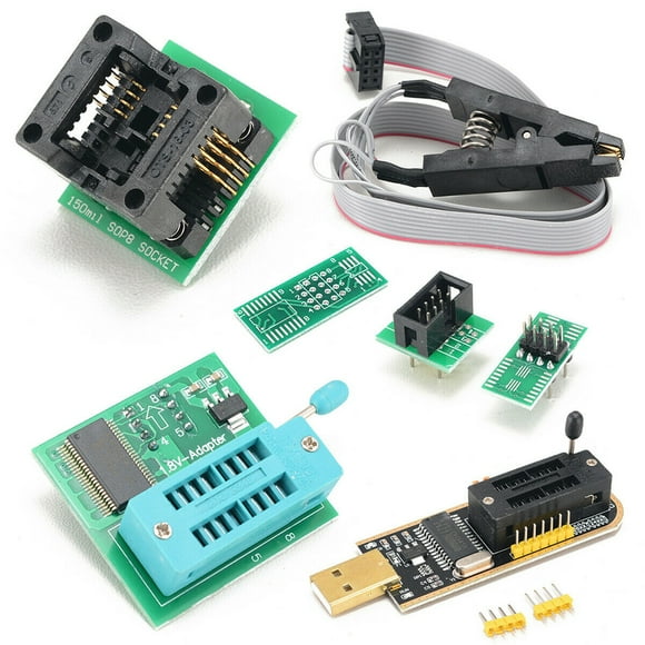 KGOTA Eeprom Flash Bios Usb Programmer Module 24 25 Series Soic8 Sop8 Test Clip With Status Indicator Light Ch341 Programmer Complete Kit Online Programming for Eeprom 24CXX/25CXX/93CXX