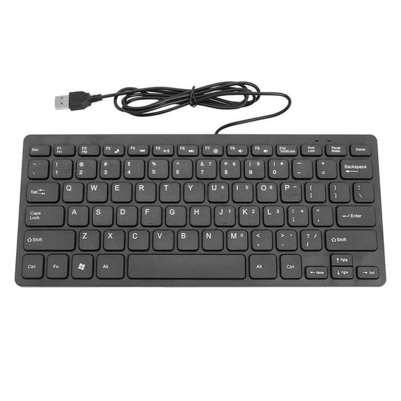 KGOTA K1000 78 Keys Chocolate Slim Wired USB Plastic Silent Keyboard for Laptop