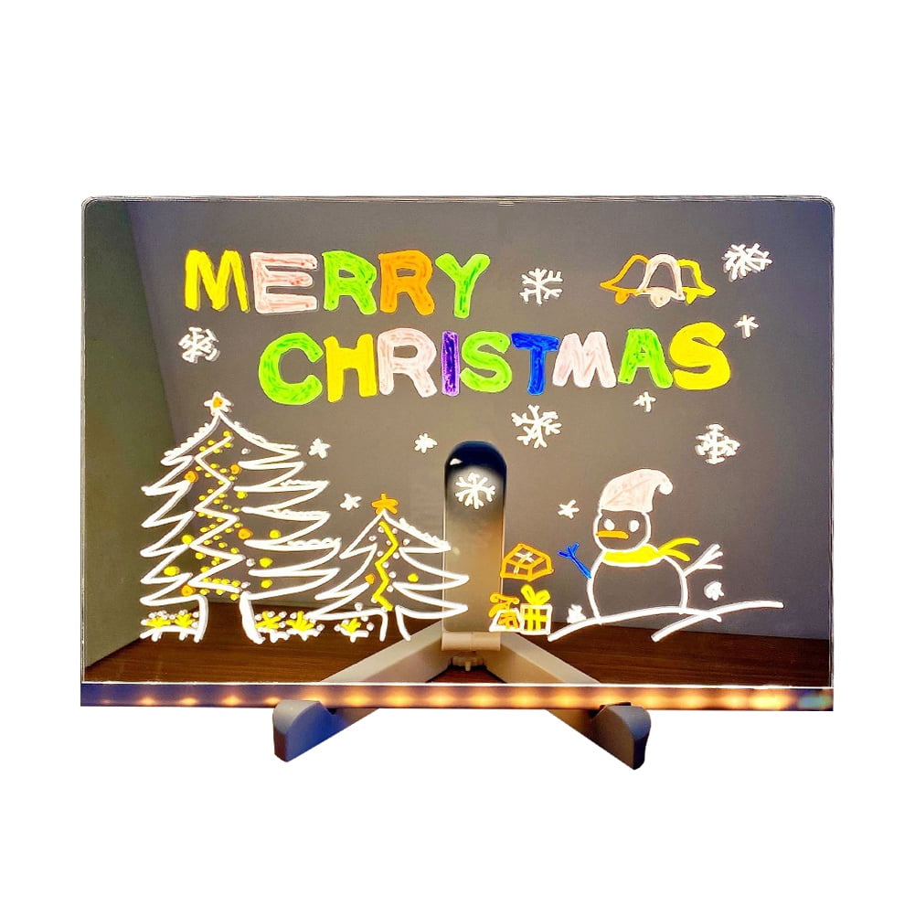 KGOTA Lighted Dry Erase Board with Colors & Stand LED Letter Message