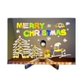 KGOTA Lighted Dry Erase Board with Colors & Stand LED Letter Message Board Acrylic Erasable for