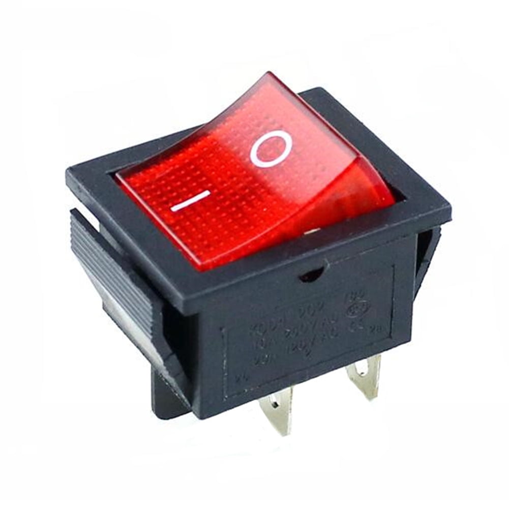 KGOTA Power Switch ON/Off 4 Pins with Light 10A AC125-250V KCD4 for ...