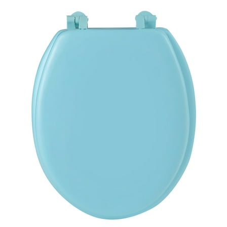 KGOTA Round Soft Close Toilet Seat Comfortable Potty Seat Toilet Soft Lid (Blue)