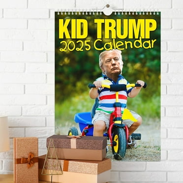 KGOTA Trump 2025 Hanging Wall Calendar 7.87x11in Monthly Calendar for Home Office (Yellow)