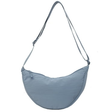 KGOTA Women Adjustable Strap Crossbody Crescent Bag for Outdoor Travel (Blue)