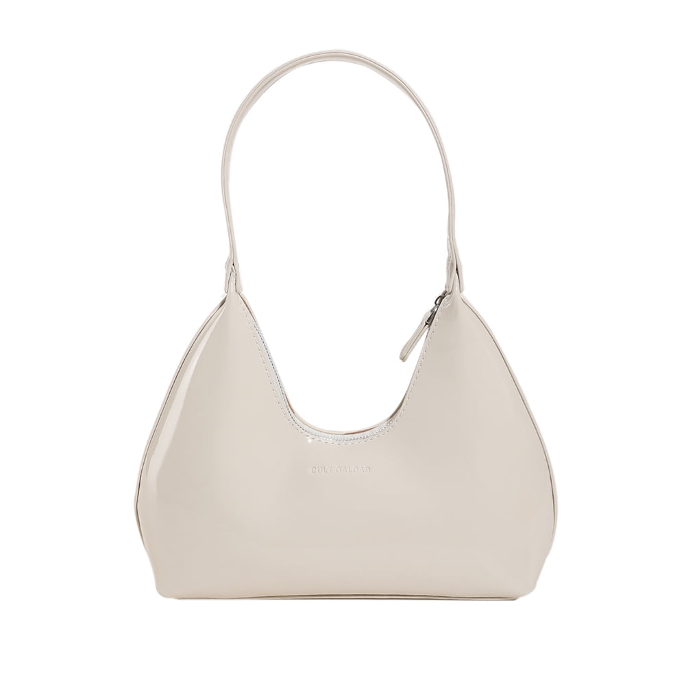 Beige patent leather purse hotsell