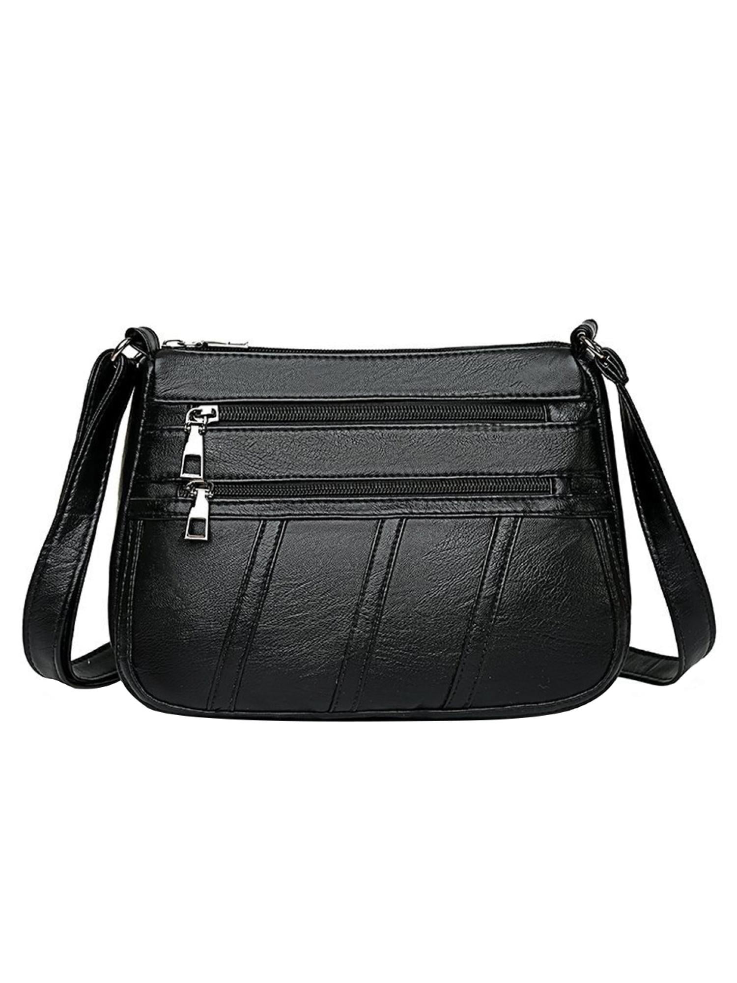 Yucurem Women Round Shoulder Bag Alligator PU Circle Zip