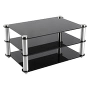 KGUSS 3-Layer Mini Audio Component Rack,Acrylic material with Adjustable Shelves for Living Room Bedroom