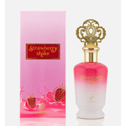 KHADLAJ Strawberry Shake Eau de Parfum Spray for Women 3.4 FL OZ 100ml Sweet Creamy Strawberry Milkshake Fruity Floral Long Lasting Arabian Perfume Gift Fragrance for Her