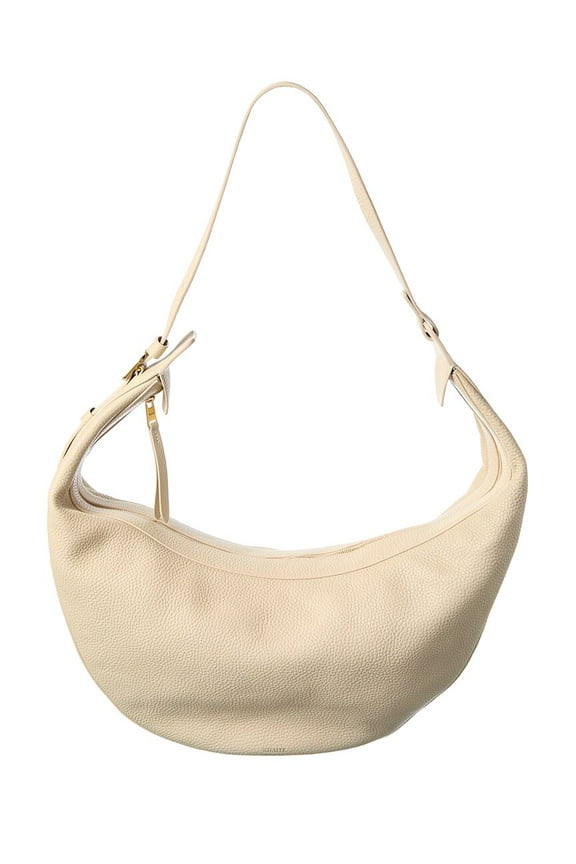 Augustina Leather Hobo Bag, White