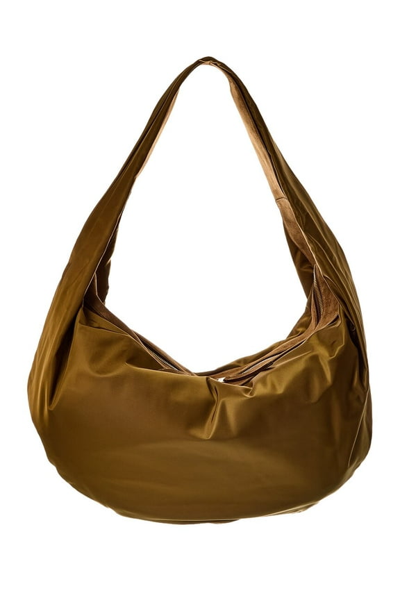 Olivia Sport XL Nylon & Leather Hobo Bag, Brown
