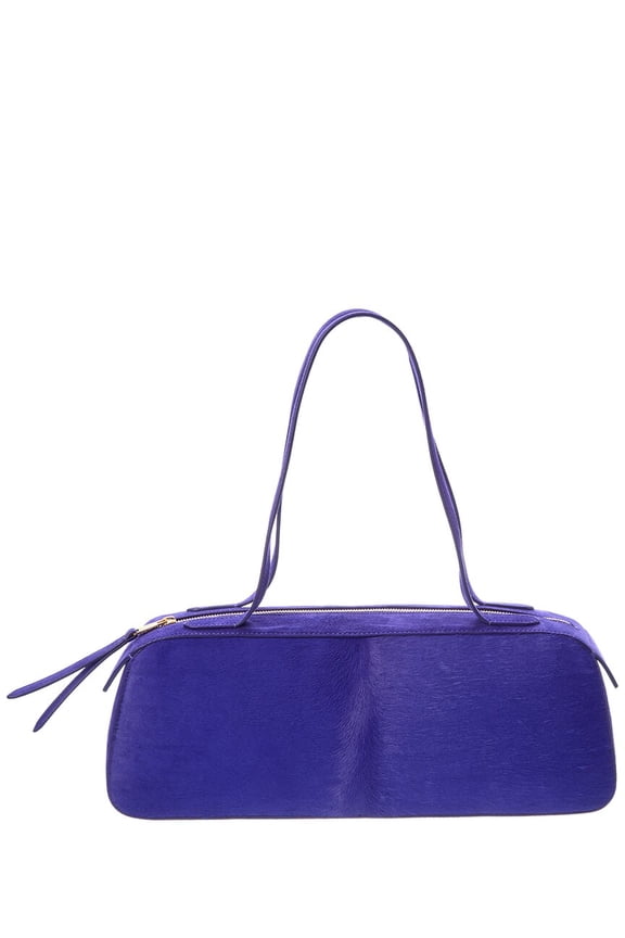 Simona Haircalf & Suede Shoulder Bag, ns, Purple