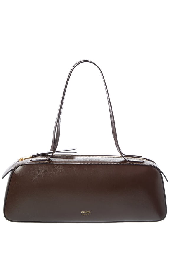 Simona Leather Shoulder Bag, Brown