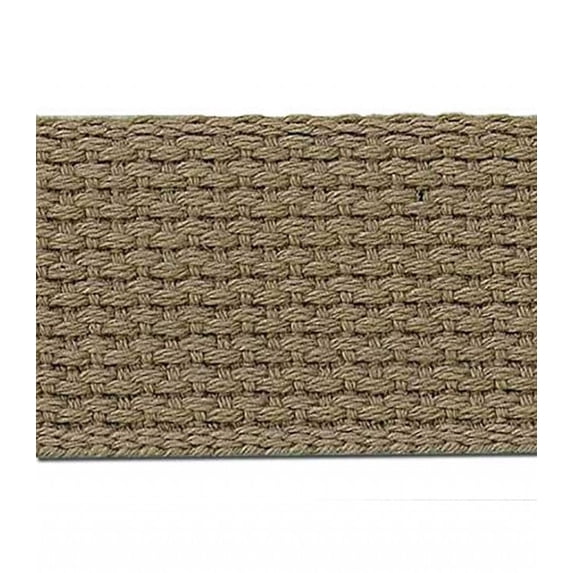 KHAKI 1 1/2 INCH COTTON WEBBING