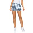 thumbnail image 1 of KHAKI & BLUE Women's Denim Shorts High Waisted Carpenter Striped Jeans Casual Stretch Pants 79155Z-DM932 STRIPE 7, 1 of 3