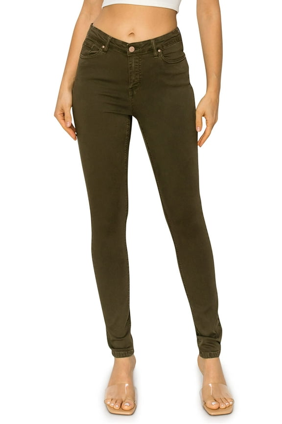 Women’s The Everyday Garment-Dyed Skinny Jeans Soft Stretchy High Rise Comfy Casual Pants