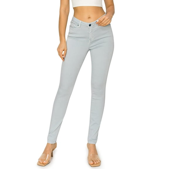 KHAKI & BLUE Women’s The Everyday Garment-Dyed Skinny Jeans Soft Stretchy High Rise Comfy Casual Pants