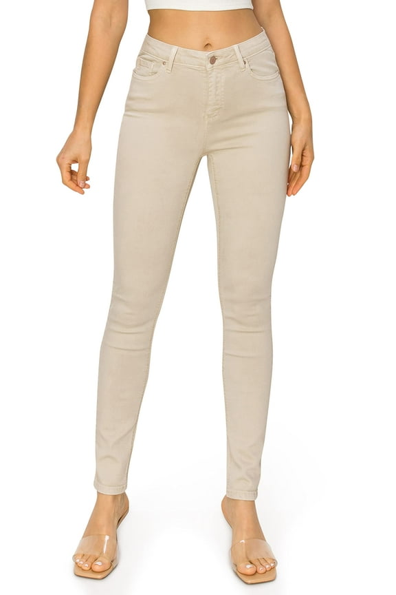 Women’s The Everyday Garment-Dyed Skinny Jeans Soft Stretchy High Rise Comfy Casual Pants