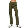 thumbnail image 1 of KHAKI & BLUE Women's Work Pants – High Rise Straight Leg Casual Trousers with Pockets, 1 of 6