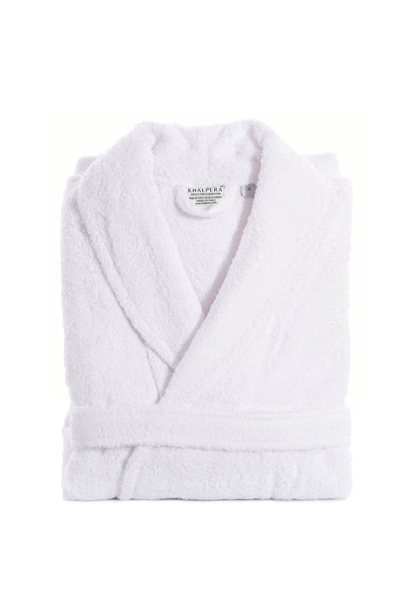 Aristocrat Custom Embroidered 100% Turkish Cotton Bathrobe –Personalized Luxury Robe With Initials, Monograms, Names – Soft Absorbent Terry Cloth Unisex Bathrobe for Men and Women -White-SM