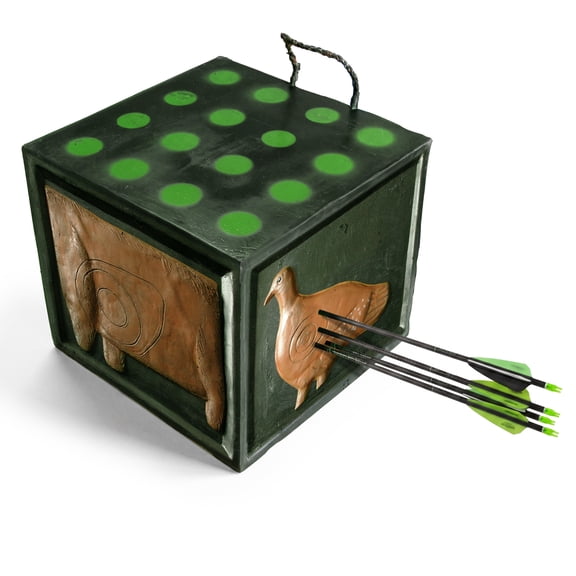 KHAMPA 3D Archery Target Four Sided Animal, Self Healing, UV Protected, High Density Lifelike Foam Archery Target