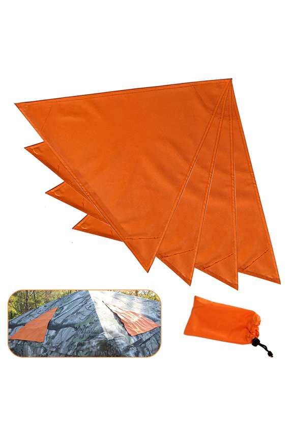 Blaze Orange Safety Blind Panels - Magnetic - Includes Carrying Bag - 15 3/4 inch per Side - More Than 100 sq in per Panel - Set of 4