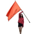 thumbnail image 1 of KHAMPA Color Guard Flags with Pole- Oeange Lightweight Spinning Flags for Performances - Durable Construction - Ideal for Marching Bands, Drum Corps, and Dance Teams, 1 of 7