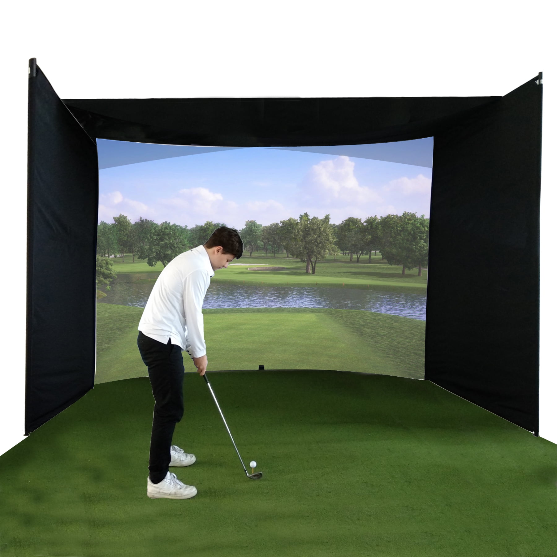 KHAMPA DIY Golf Impact Screen Frame Enclosure Kit Set [13.1'x9.8'x9.8