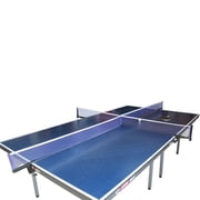 KHAMPA Portable and Easy Set Up 120" Four Way Ping Pong Kit, Blue
