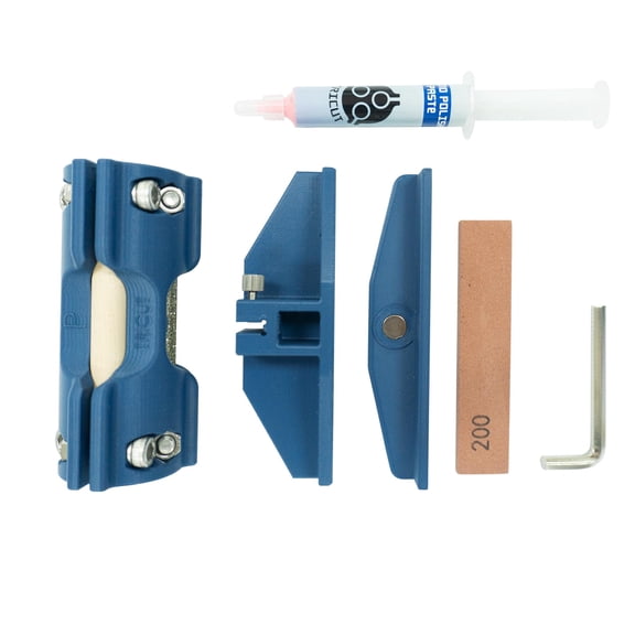 KHAMPA TRICUT Ice Skate Sharpener Pro Kit | Includes Blade Measuring Tool & Outer Wrap | for Ice Hockey Players & Skaters (Pro)