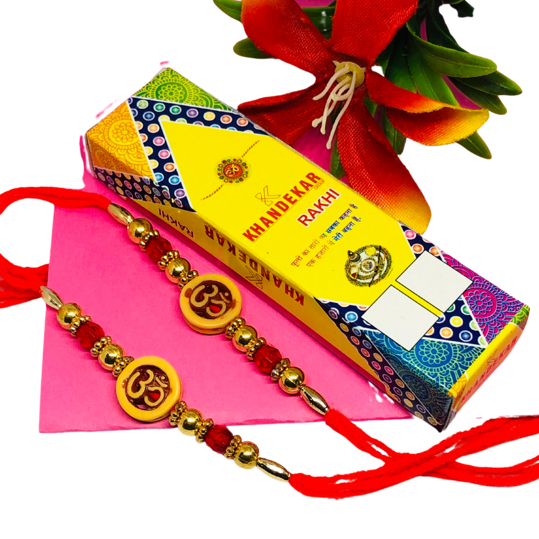 KHANDEKAR Rakhi Traditional for Brother Sister, Set of 2 Multi Color ...