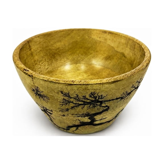 KHATI HOUSE - Handcrafted Multipurpose Mango Wood Decorative Serving Bowl for Fruit Salad Dry Fruit