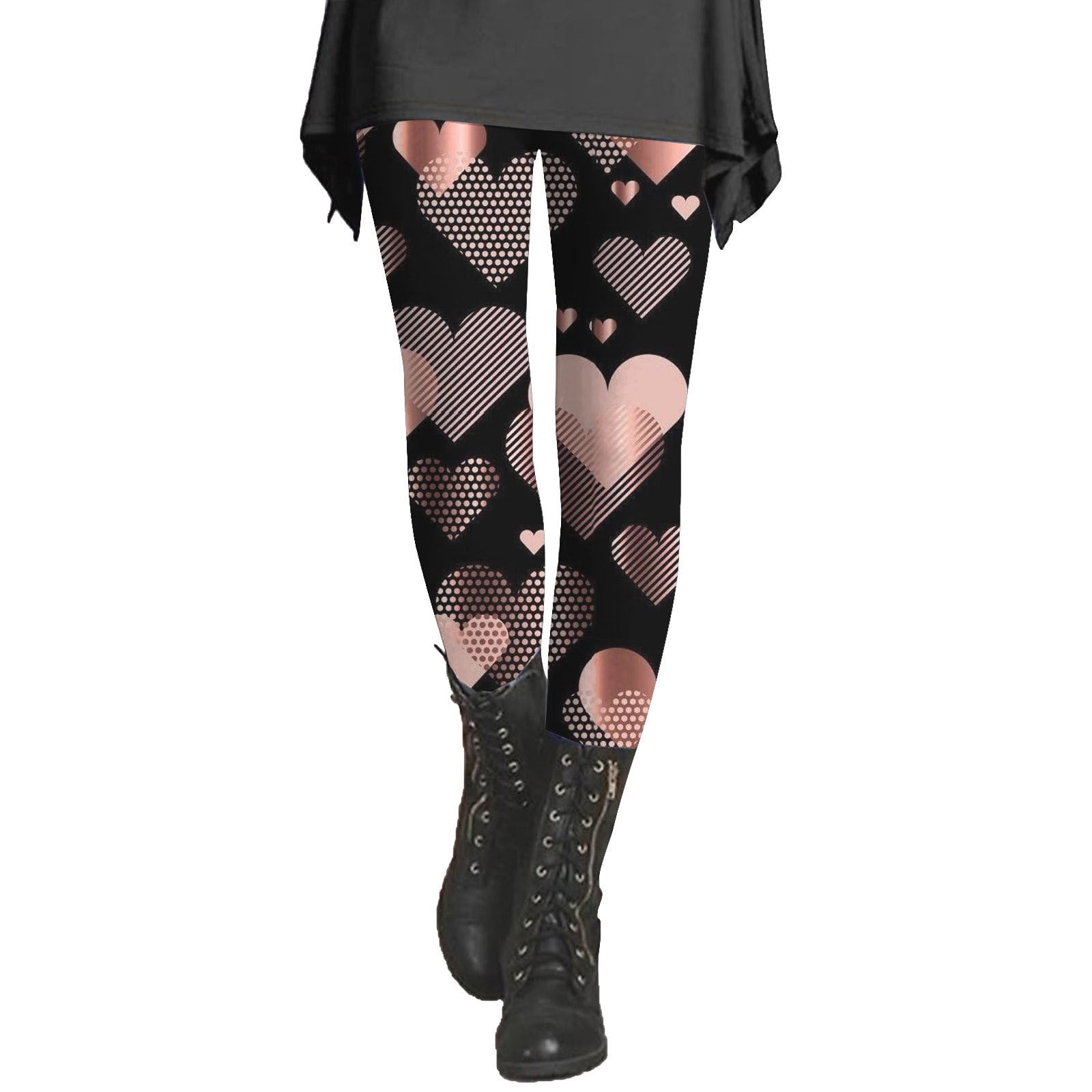 KHBBUDE Scrunch Butt Leggings Clearance Women's Valentines Day Tights