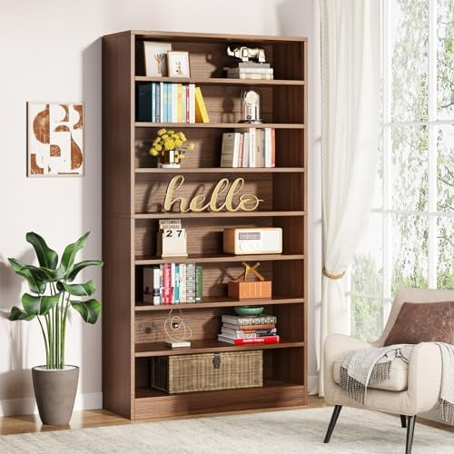 KHBIULIFE 71 Inch Tall Bookcase Modern Freestanding Bookshelf 9 Tier
