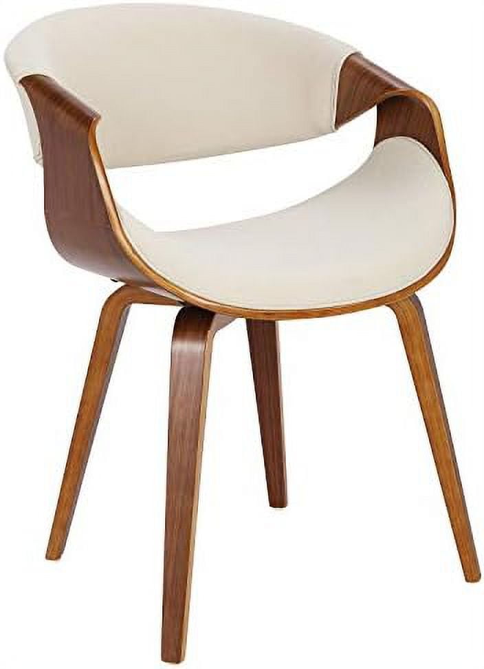 KHBIULIFE Curvo MidCentury Modern Dining/Accent Chair in Walnut and