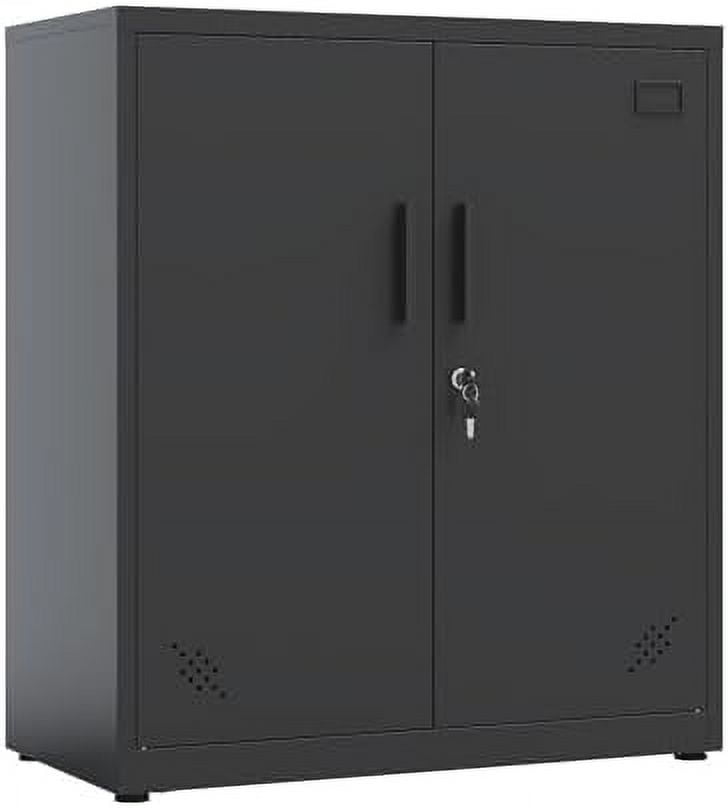 KHBIULIFE Metal with 2 Doors and 4 Adjustable Shelves Steel
