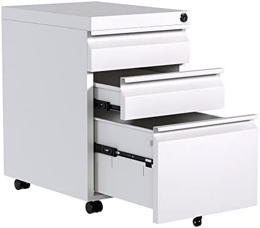 KHBIULIFE Metal File with Lock Drawers Vertical Filing Stoage