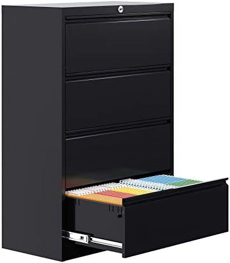 KHBIULIFE Metal File with Lock Drawers Vertical Filing Stoage